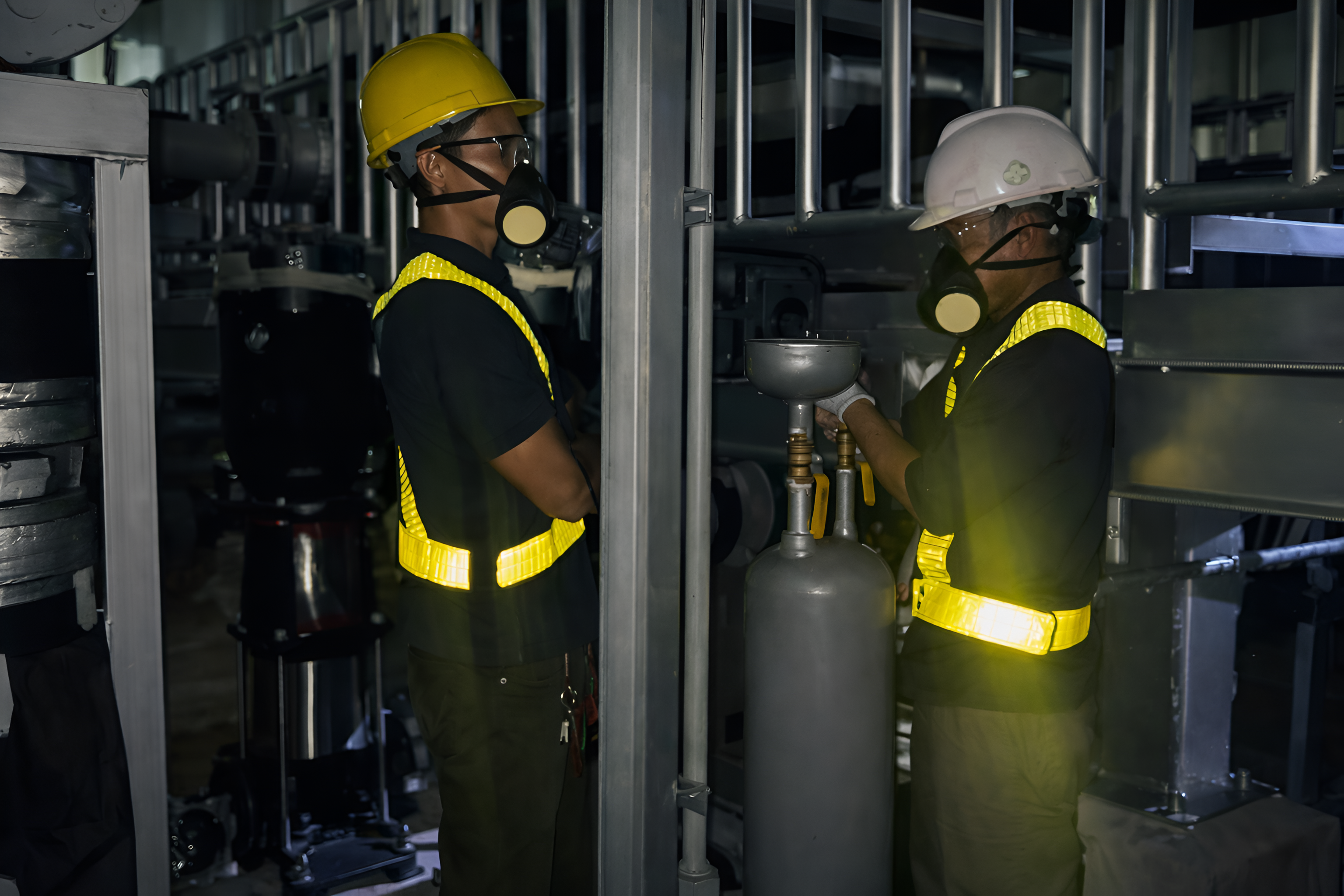 Industrial chemical flushing and cleaning of water pipeline system